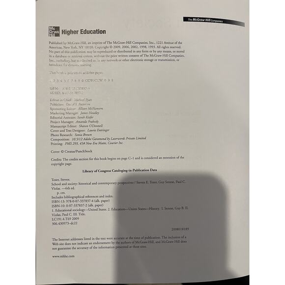 School and Society: Historical and Contemporary Perspectives Tozer, Steven; Se.. - Picture 4 of 4